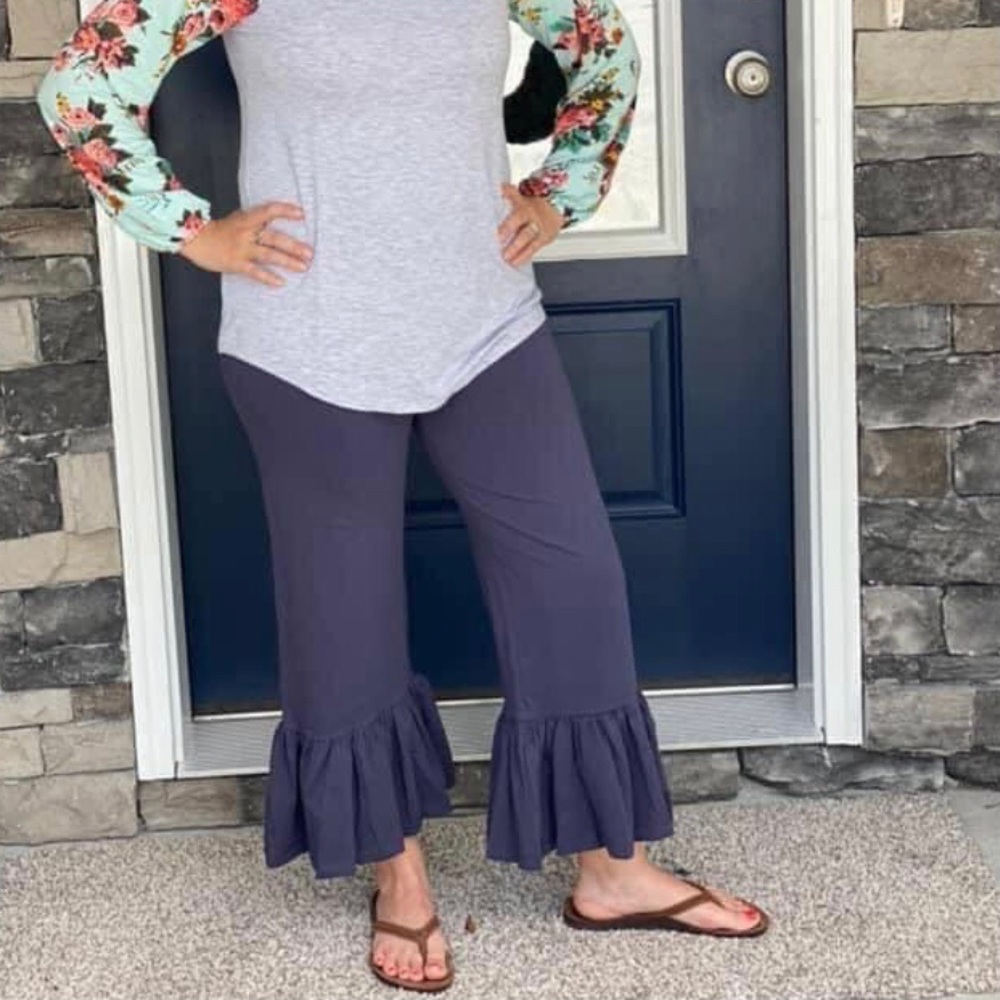 Matilda Jane! Women’s Big Ruffle -SpaceOdysseyGrey